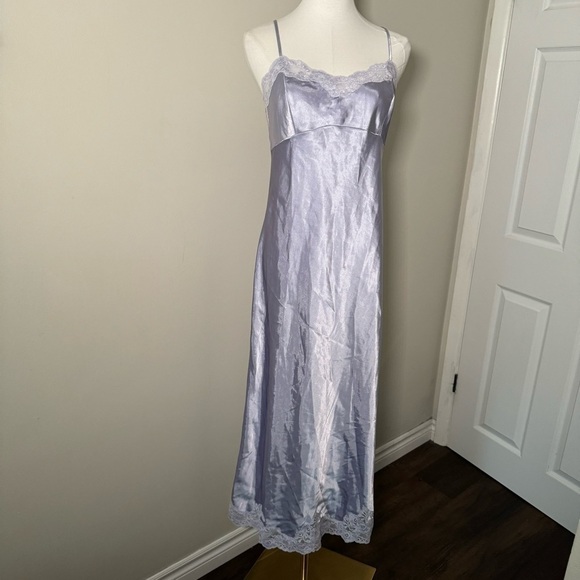 Vintage La Senza satin lavender slip dress coquette Fairycore  dreamy M - Picture 2 of 8